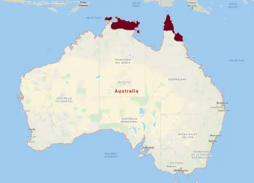 DISTRIBUCION DE MELANOTAENIA TRIFASCIATA EN AUSTRALIA