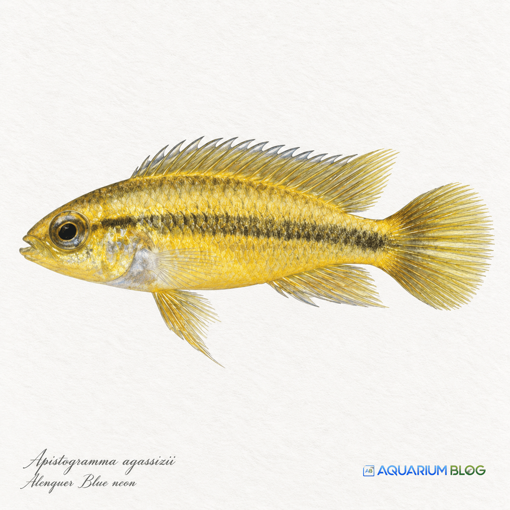 Apistogramma agassizii alenquer blue neon hembra