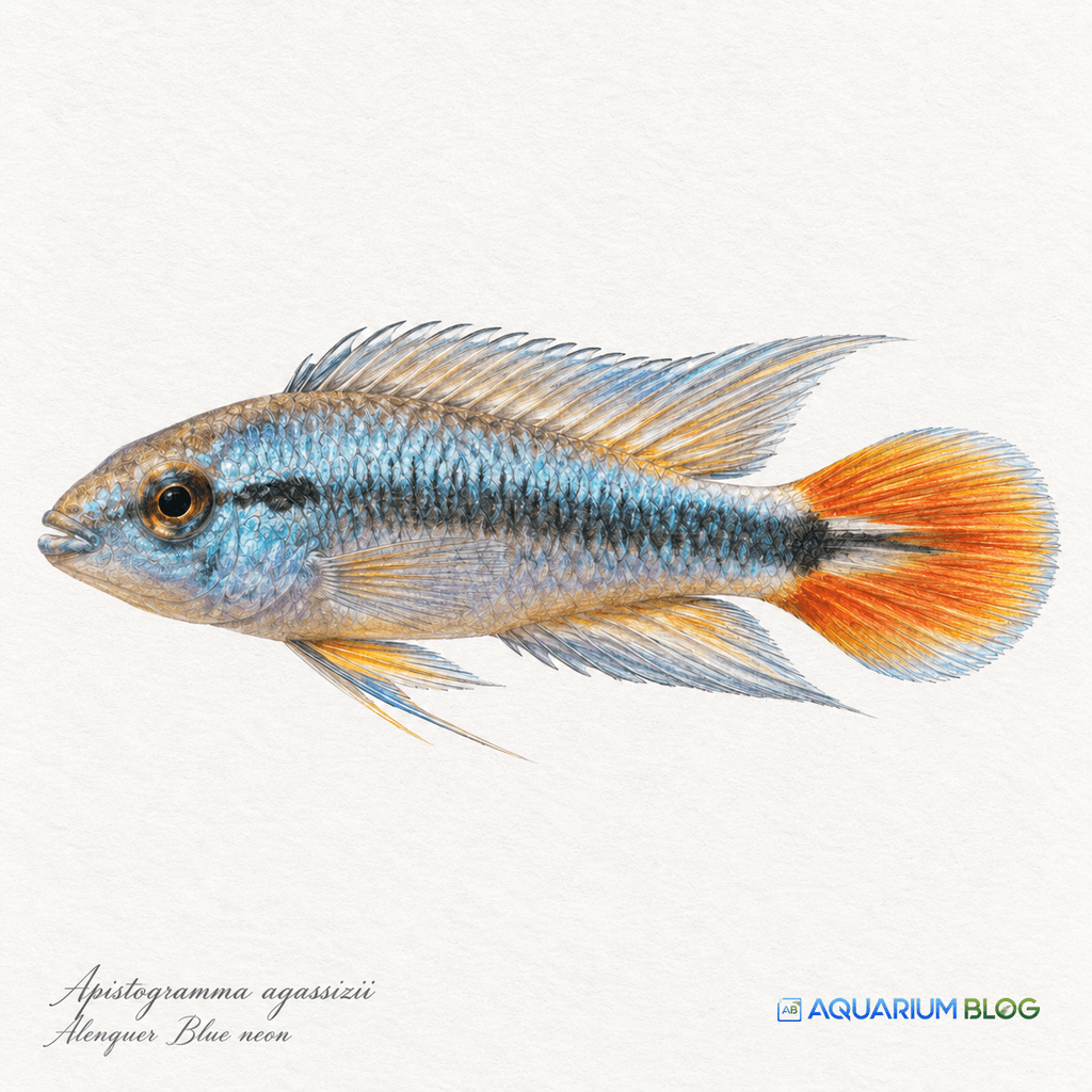 Apistogramma agassizii alenquer blue neon macho